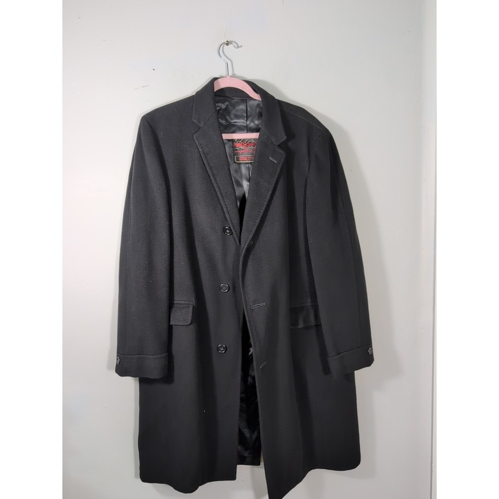 Vintage Mens Cashmere Coat Black Woven From Choicest‎ Yarns